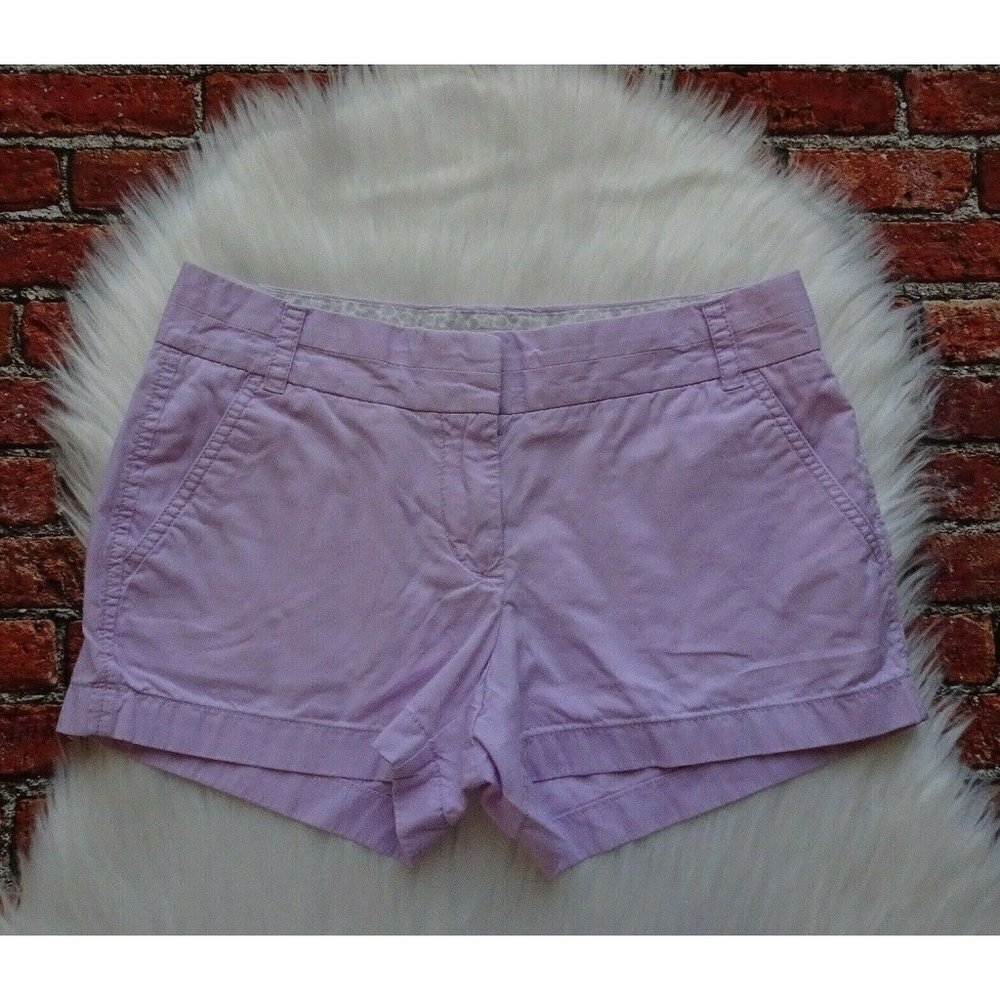 J. Crew Broken-In Chino Shorts Casual Preppy Cotton Lilac Flat Front Pockets 2